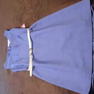 Brand new blue dress skirt with white belt